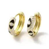 Horse Eye Real 18K Gold Plated Brass Hoop Earrings