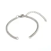 Tarnish Resistant 304 Stainless Steel Twisted Chains Bracelet Making