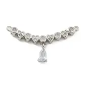 Brass Micro Pave  Cubic Zirconia Pendant