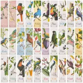 Flowers & Birds Pattern Paper Bookmarks for Office School