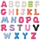 26Pcs 26 Styles Opaque Resin 26 Letter Cabochons