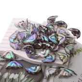 Transparent Acrylic Heart Wing Beads