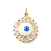 Brass Micro Pave Clear Cubic Zirconia Pendants