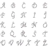 Alloy Mixed Letter Pendants