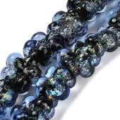 Handmade Dichroic Foil Glass Beads Strands