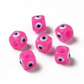 Resin Evil Eye European Beads
