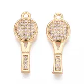 Brass Micro Pave Cubic Zirconia Pendants