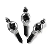 Natural Obsidian Big Pendants