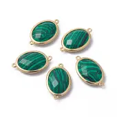 Golden Tone Brass Opalite Links connectors