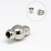 Tarnish Resistant 304 Stainless Steel Magnetic Clasps with Glue-in Ends