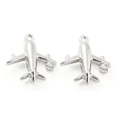 Brass Micro Pave Cubic Zirconia Charms