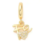 Brass Micro Pave Cubic Zirconia Pendants