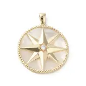 Brass Micro Pave Cubic Clear Zirconia Pendants