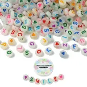 DIY Luminous Acrylic Letter Beaded Stretch Bracelet Making Kit