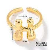 Fashionable Letter Brass Open Cuff for Women