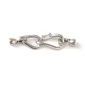 Brass Micro Pave Clear Cubic Zirconia Fold Over Clasps