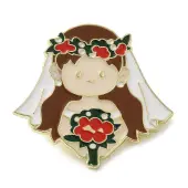 Bride Zinc Alloy Enamel Pin Brooch