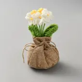 Plush Artificial Flower Pot Plants Display Decoration