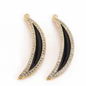 Brass Micro Pave Clear Cubic Zirconia Pendants