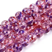 Baking Painted Transparent Glass Bead Strands