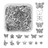 72Pcs 18 Style Tibetan Style Alloy Pendants