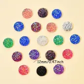 40Pcs 8 Colors Resin Cabochons