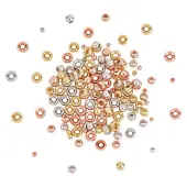 180Pcs 3 Sizes Brass Beads