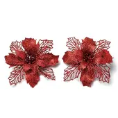 Plastic Glitter Artificial Flower
