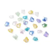 Electroplate Butterfly Glass Beads