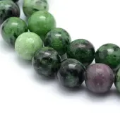 Natural Ruby in Zoisite Round Beads Strands