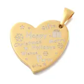 Christmas Ion Plating(IP) 304 Stainless Steel Pendants