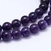 Natural Amethyst Round Bead Strands