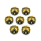 Halloween Printed Natural Wood Beads