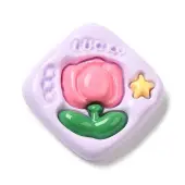 Opaque Flower Resin Cabochons