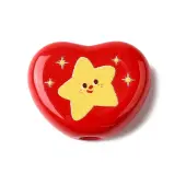 Winter Theme Printed Opaque Acrylic Beads