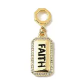 Brass Micro Pave Cubic Zirconia Pendants
