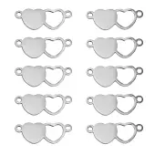 10Pcs Stainless Steel Connector Charms