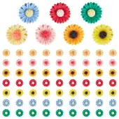 70Pcs 7 Colors Opaque Resin Cabochons