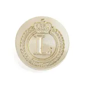 Golden Tone Crown Initial Wax Seal Brass Stamp Heads