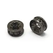 Brass Micro Pave Grade AAA Cubic Zirconia Bead Spacers