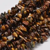 Natural Yellow Tiger Eye Chip Bead Strands
