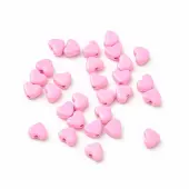 Heart Spray Painted Alloy Beads