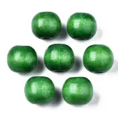 Spray Painted Natural Wood Beads