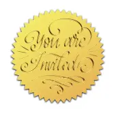 Self Adhesive Gold Foil Embossed Stickers