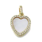 Brass Micro Pave Cubic Zirconia Pendants