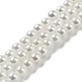 Electroplated Shell Pearl Beads Strands