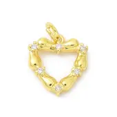 Brass Micro Pave Cubic Zirconia Pendants