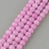 Synthetic Crackle Quartz Beads Strands