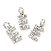 Brass Micro Pave Grade AAA Cubic Zirconia Charms