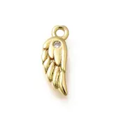 Brass Micro Pave Clear Cubic Zirconia Charms